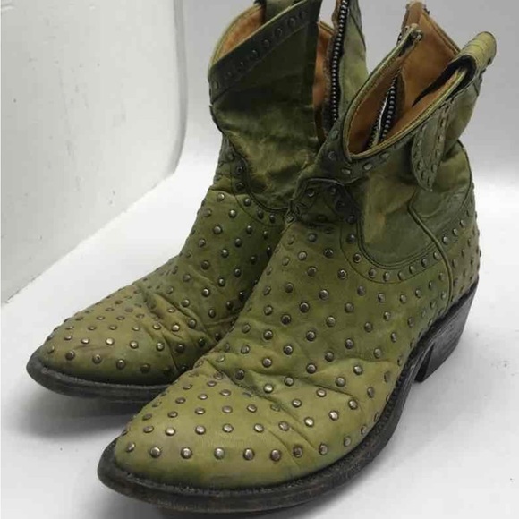 Green Old Gringo Women's Studded Boots Size 8 - Picture 5 of 6